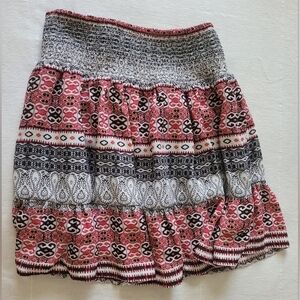 Jack by BB Dakota Sz Small Printed Tiered Skirt